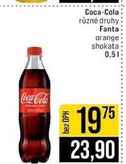 Coca-Cola různé druhy Fanta orange shokata 0,5l