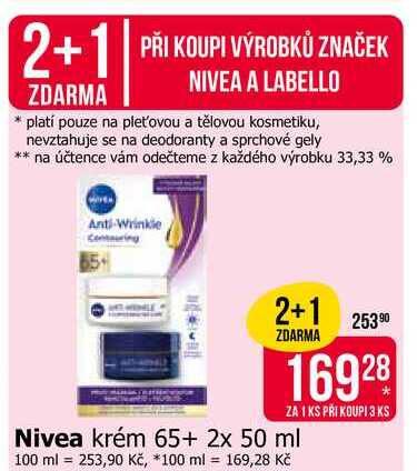 Nivea krém 65+ 2x 50 ml