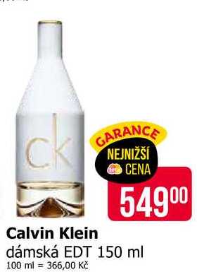 Calvin Klein dámská EDT 150 ml