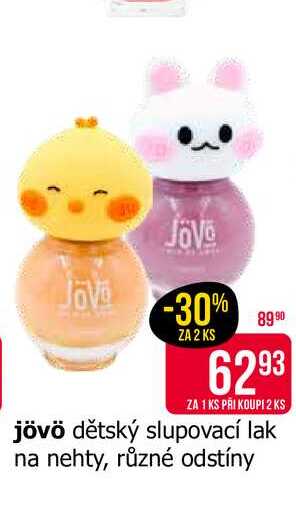 jövö dětský slupovací lak na nehty, různé odstíny 