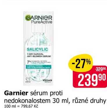 Garnier sérum proti nedokonalostem 30 ml, různé druhy