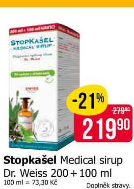 Stopkašel Medical sirup Dr. Weiss 200+ 100 ml 