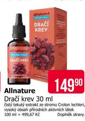 Allnature Dračí krev 30 ml 