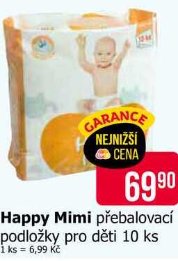 Happy Mimi přebalovací podložky pro děti 10 ks