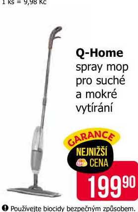 Q-Home spray mop pro suché a mokré vytírání