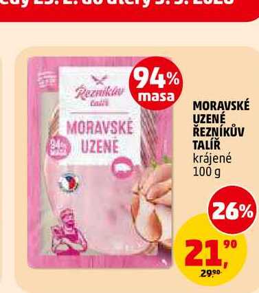 MORAVSKÉ UZENÉ ŘEZNÍKŮV TALÍŘ, 100 g