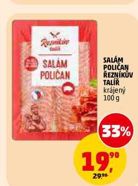 SALÁM POLIČAN ŘEZNÍKŮV TALÍŘ, 100 g