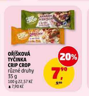 OŘÍŠKOVÁ TYČINKA CRIP CROP, 35 g