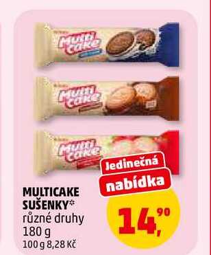 MULTICAKE SUŠENKY, 180 g