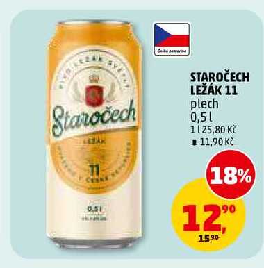 STAROČECH LEŽÁK 11 plech, 0,5 l