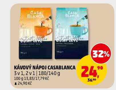 KÁVOVÝ NÁPOJ CASABLANCA 3v 1, 2v1, 180 g