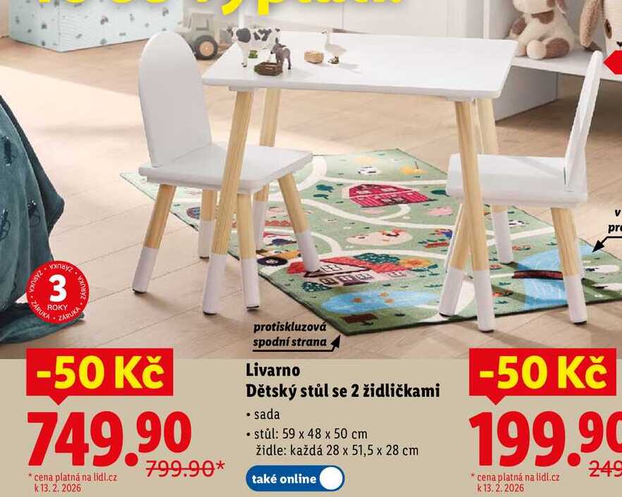 Livarno Dětský stůl se 2 židličkami 