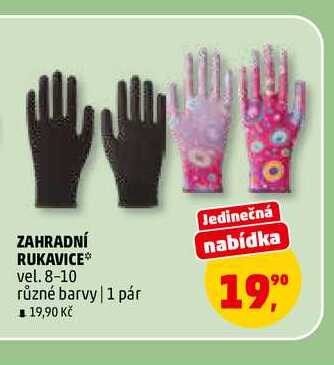 ZAHRADNÍ RUKAVICE, 1 pár