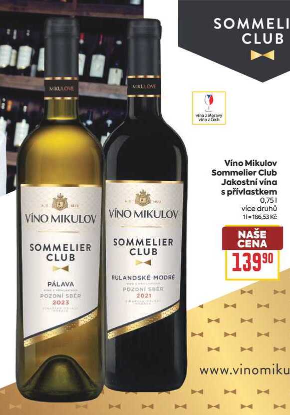 Víno Mikulov Sommelier Club Jakostní vína s přívlastkem 0,75l