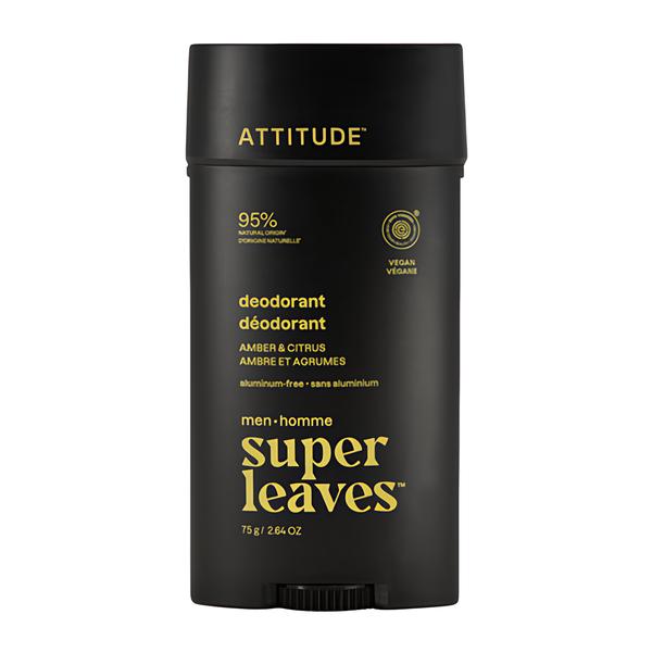 Attitude Pánský deodorant Super leaves - Amber & Citrus