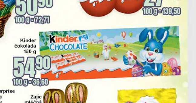 Kinder čokoláda 150 g