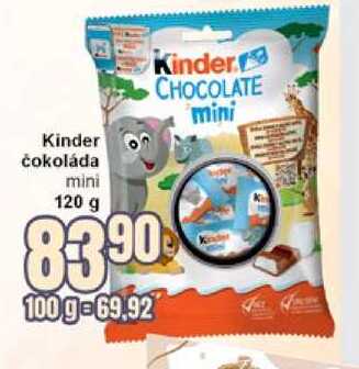 Kinder čokoláda mini 120 g