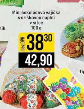 Mini čokoládová vajíčka s oříškovou náplní v sítce 100 g