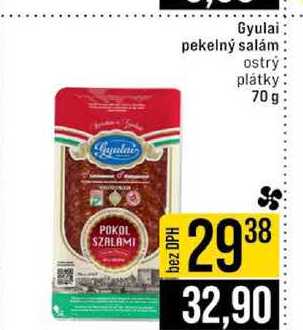 Gyulai pekelný salám ostrý plátky 70 g
