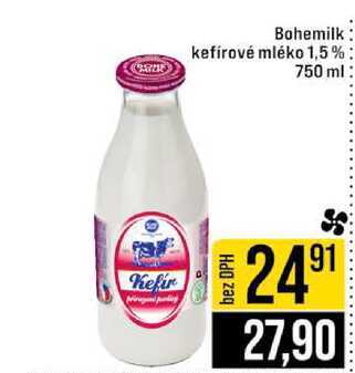 Bohemilk kefírové mléko 1,5% 750 ml