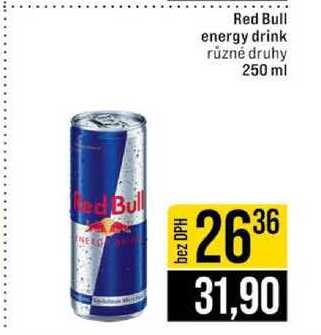 Red Bull energy drink různé druhy 250 ml