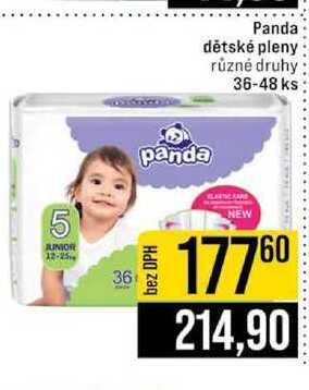 Panda dětské pleny různé druhy 36-48 ks 