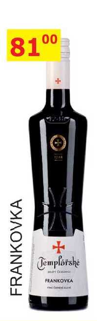 Templářské sklepy Čejkovice 0,75l FRANKOVKA 