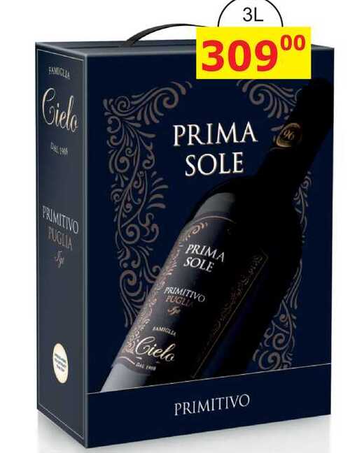 PRIMASOLE PRIMITIVO 3l