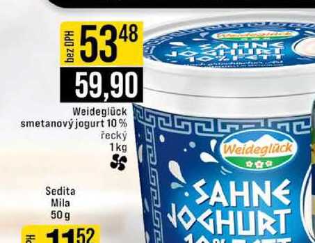 Weideglück smetanový jogurt 10% řecký 1kg