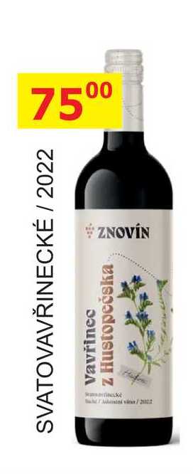 ZNOVÍN ZNOJMO 0,75L SVATOVAVŘINECKÉ 2022 