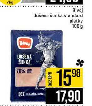 Bivoj dušená šunka standard platky 100 g