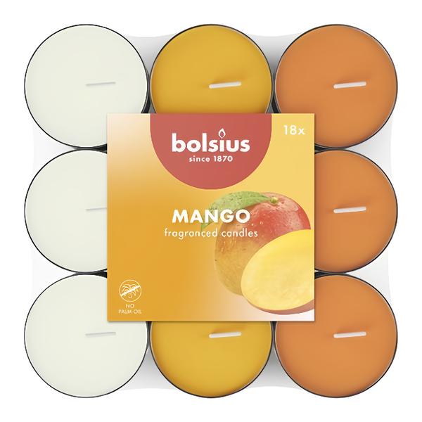 Bolsius Čajové vonné svíčky Mango, tříbarevné