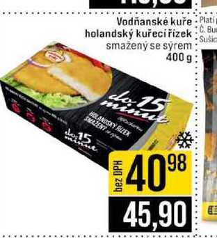 Vodňanské kuře holandský kuřecí řízek smažený se sýrem 400 g