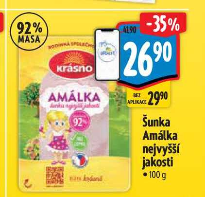 Šunka Amálka nejvyšší jakosti 100 g