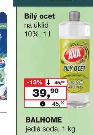 Bílý ocet na úklid 10%, 1l