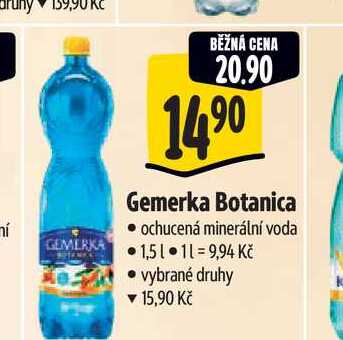 Gemerka Botanica ochucená minerální voda 1,5 l