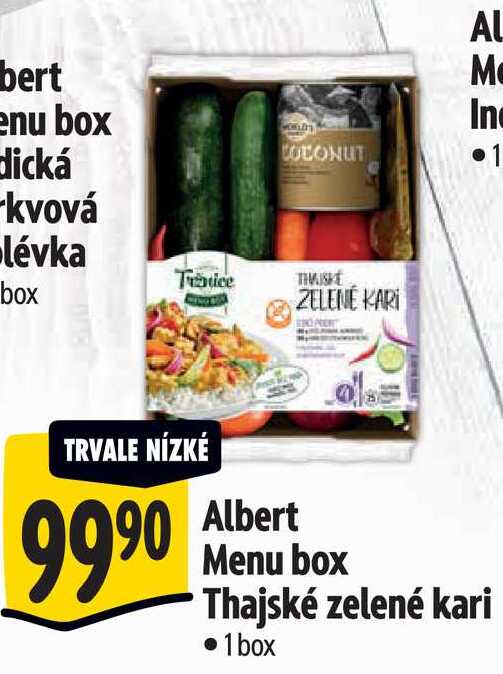  Albert Menu box Thajské zelené kari  1 box 