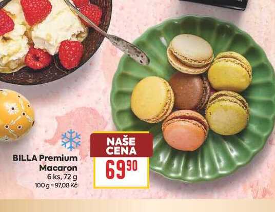 BILLA Premium Macaron 6 ks, 72 g