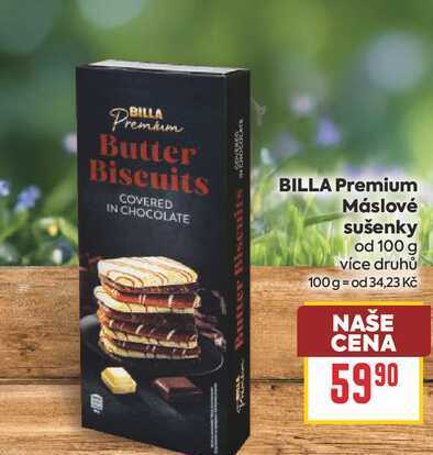 BILLA Premium Máslové sušenky od 100 g