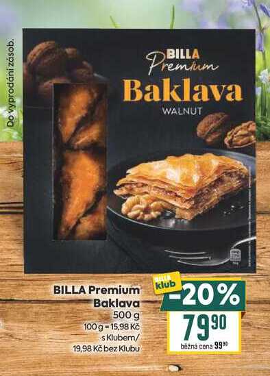 BILLA Premium Baklava 500 g