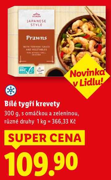 Bílé tygří krevety, 300 g