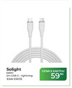 Solight kabel 2m USB-C-lightning