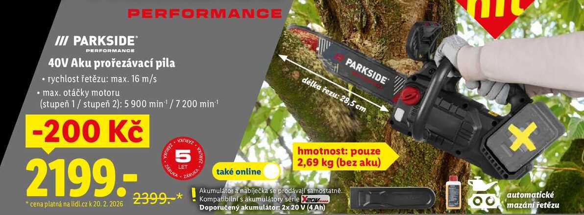 40V Aku prořezávací pila