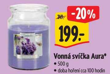 Vonná svíčka Aura, 500 g