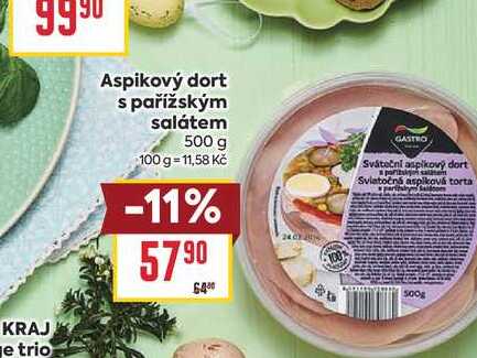 Aspikový dort s pařížským salátem 500 g