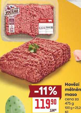 Hovězí mělněné maso cena za 475 g
