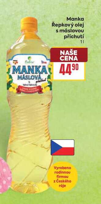 Manka Řepkový olej s máslovou příchutí 1l