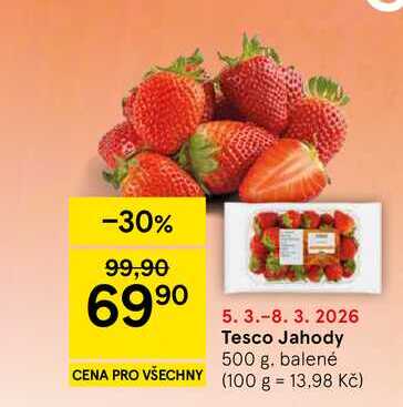 Tesco Jahody, 500 g