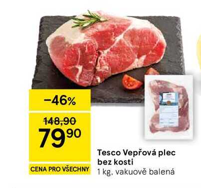 Tesco Vepřová plec bez kosti, 1 kg