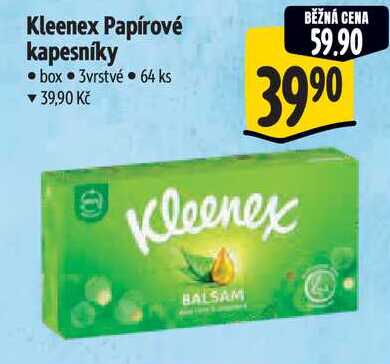 Kleenex Papírové kapesníky, 64 ks